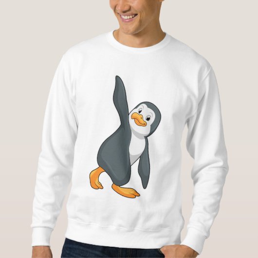 Penguin bij Yoga Stretching Trui (Voorkant)