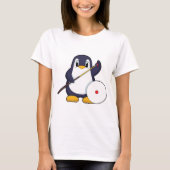 Penguin Billiard Queue T-shirt (Voorkant)
