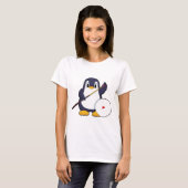 Penguin Billiard Queue T-shirt (Voorkant volledig)