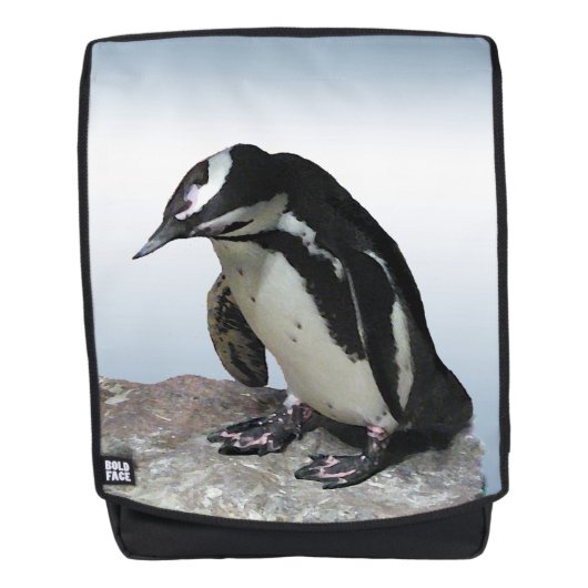 Penguin Bird Animal Boldface Rugzak Rugtassen (Voorkant)