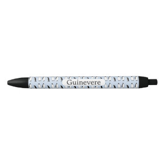 Penguin Bird Blue Animal Polar Winter Gepersonalis Zwarte Inkt Pen