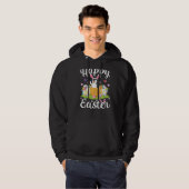 Penguin Bird Easter Egg Floral Penguin Eas Hoodie (Voorkant volledig)