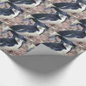 Penguin Bird Leuk Dier Zwart Wit Water Cadeaupapier (Hoek)