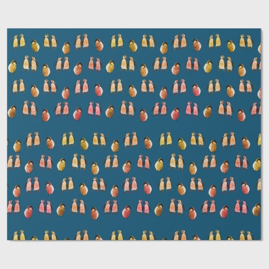 Penguin Birds Cadeaupapier (Vlak)