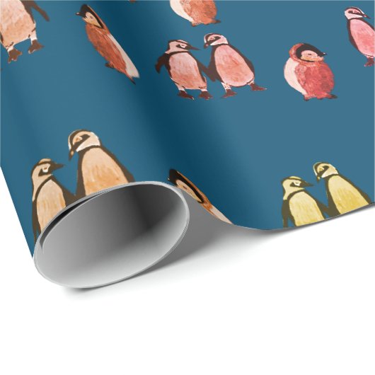 Penguin Birds Cadeaupapier (Rol Hoek)