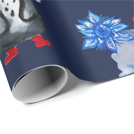 Penguin Birds Wrapping Paper Cadeaupapier (Rol Hoek)