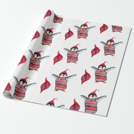 Penguin Birds Wrapping Paper Cadeaupapier
