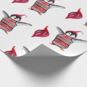 Penguin Birds Wrapping Paper Cadeaupapier (Hoek)