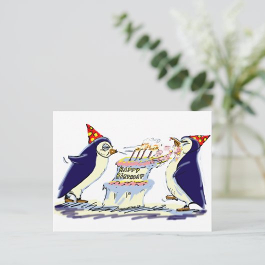 PeNgUiN BiRtHdAy Briefkaart (Staand voorkant)