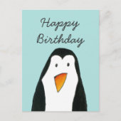Penguin Birthday Card Briefkaart (Voorkant)