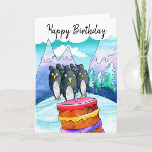 Penguin Birthday Card Kaart