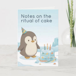 Penguin Birthday | Dry Humour Custom Birthday Kaart