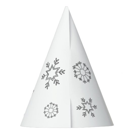 Penguin Birthday Party - Kleur uw eigen Pet Feesthoedjes (Achterkant)