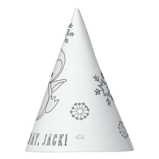 Penguin Birthday Party - Kleur uw eigen Pet Feesthoedjes (Rechts)