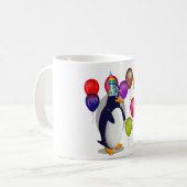 Penguin Birthday Party Koffiemok (Voorkant links)