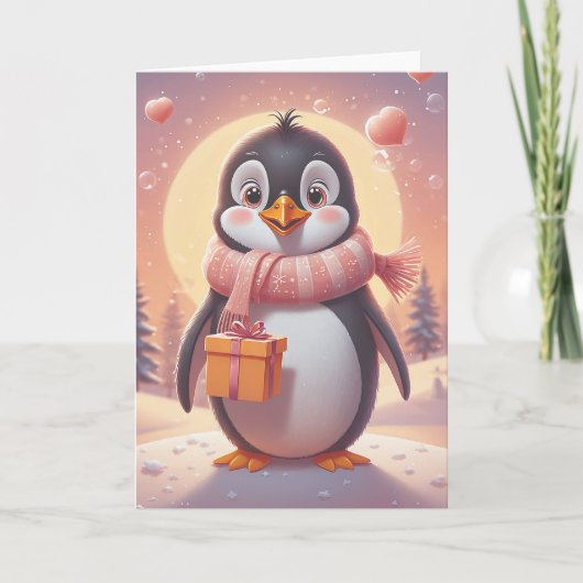 Penguin Birthday Serenade Kaart (Voorkant)