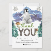 Penguin Birthday Winter Bedankkaart (Voorkant)