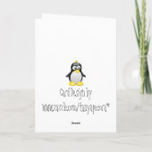 Penguin Blank Bedankt Wenskaart (Achterkant)