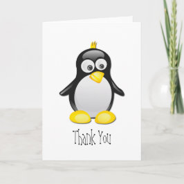 Penguin Blank Bedankt Wenskaart