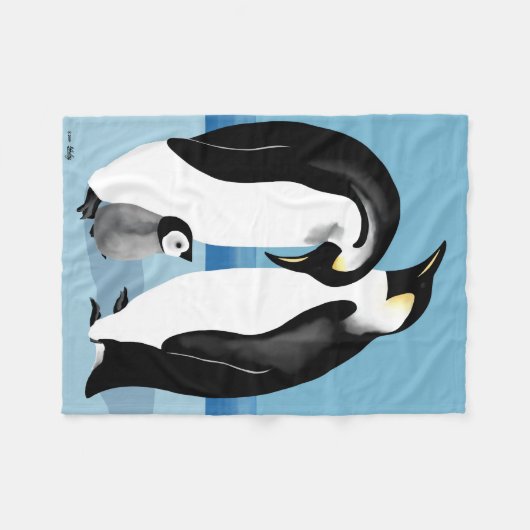 Penguin Blankets Fleece Deken (Voorkant (Horizontaal))