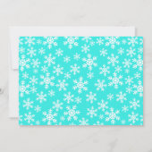 Penguin Blauwgroen Snowflakes Winter Onederland Bi Kaart (Achterkant)