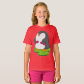 Penguin Bodybuilder Dumbbells Bodybuilding T-shirt (Voorkant volledig)