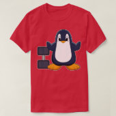 Penguin Bodybuilding Dumbbell T-shirt (Design voorkant)