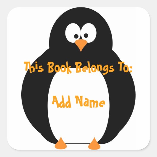 Penguin Boekplaat Sticker (Voorkant)