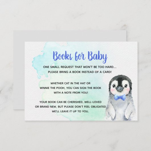 Penguin Books for Baby Card Boy Informatiekaartje (Voorkant / Achterkant)