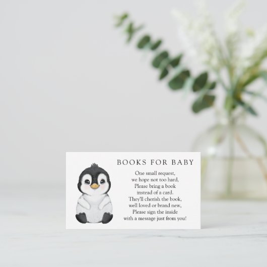 Penguin Books for Baby Request Enclosure Card Informatiekaartje (Staand voorkant)