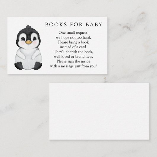 Penguin Books for Baby Request Enclosure Card Informatiekaartje (Voorkant / Achterkant)