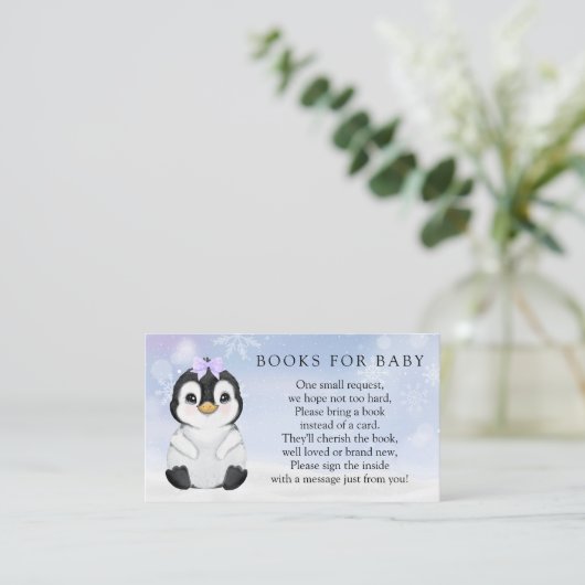 Penguin Books for Baby Request Enclosure Card Informatiekaartje (Staand voorkant)