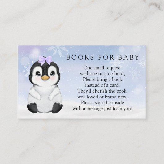 Penguin Books for Baby Request Enclosure Card Informatiekaartje (Voorkant)