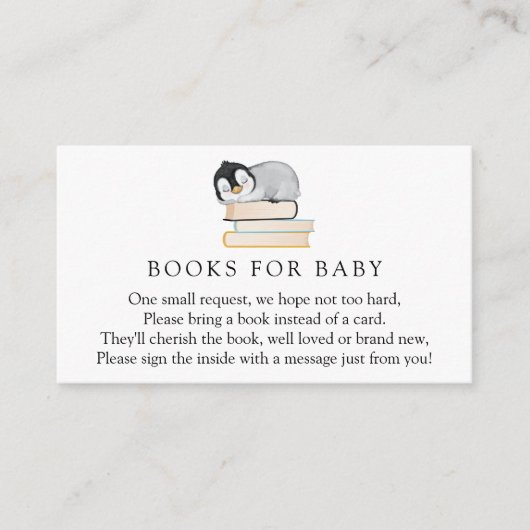Penguin Books for Baby Request Enclosure Card Informatiekaartje (Voorkant)