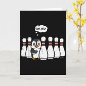 Penguin Bowling Ns Oh No Funny Bowler Player Men W Kaart (Gele Bloem)