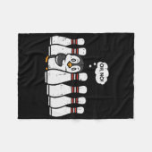 Penguin Bowling Pins Oh No Funny Bowler Player Man Fleece Deken (Voorkant (Horizontaal))