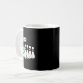 Penguin Bowling Pins Oh No Funny Bowler Player Man Koffiemok (Voorkant links)