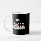 Penguin Bowling Pins Oh No Funny Bowler Player Man Koffiemok (Links)