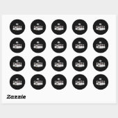 Penguin Bowling Pins Oh No Funny Bowler Player Man Ronde Sticker (Vel)