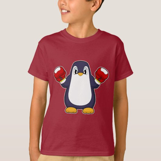 Penguin Boxer Boxing gloves Boxing T-shirt (Voorkant)