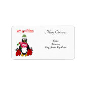 Penguin Boxing Pow Return/ Shipping Address Label (Voorkant)
