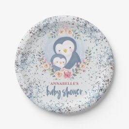 Penguin Boy Baby shower Papieren Bordje