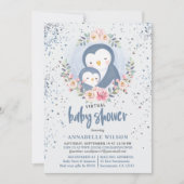 Penguin Boy Baby Virtual Shower Kaart (Voorkant)