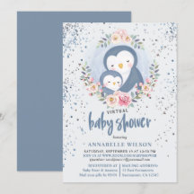 Penguin Boy Baby Virtual Shower