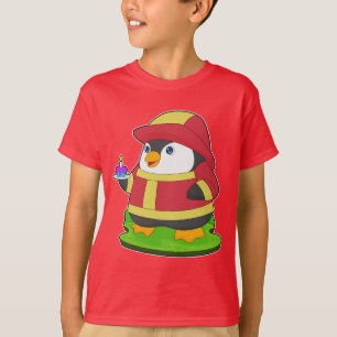 Penguin Brandweerman Verjaardag Brandweer T-shirt