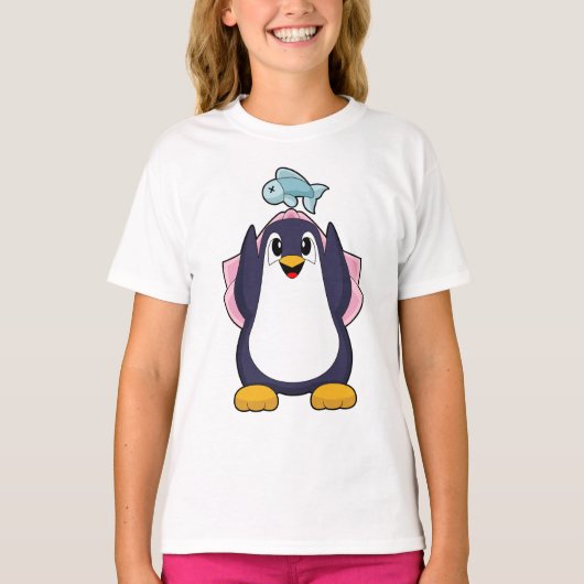Penguin bruid sluier bruiloft t-shirt (Voorkant)