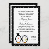 Penguin bruiloft uitnodiging (Voorkant / Achterkant)