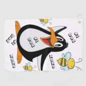 Penguin Bumblebee Golf Handdoek #1 Papa (Horizontaal)