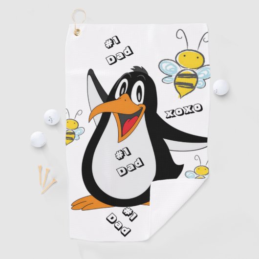 Penguin Bumblebee Golf Towel #1 Pap Golfhanddoek (Insitu)