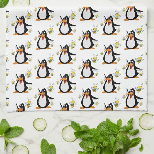Penguin Bumblebee Kitchen Hand Towel Theedoek (Gevouwen)